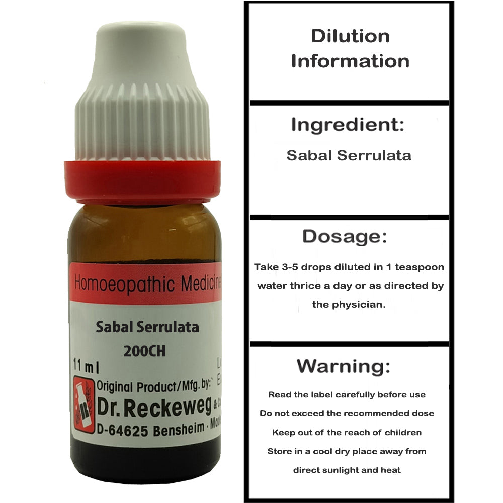 Dr. Reckeweg Sabal Serrulata 200C dilution, 11ml